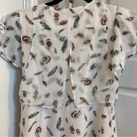 The Kooples Feather Print Silk Dress Size XS - Picture 7 of 10